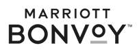 A &ldquo;Marriott Bonvoy&rdquo; logo with the text in bold uppercase letters.